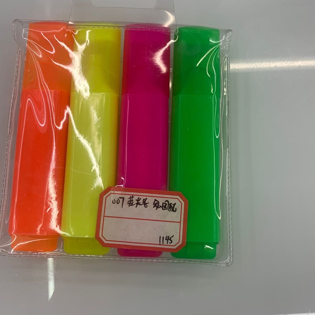 Six Color Highlighter Double Head Fluorescent Marker Light Color Students With Tasteless Candy Color Marker Color Bold Highlight Flash Luminous Silver Fluorescent Pen Set details Picture