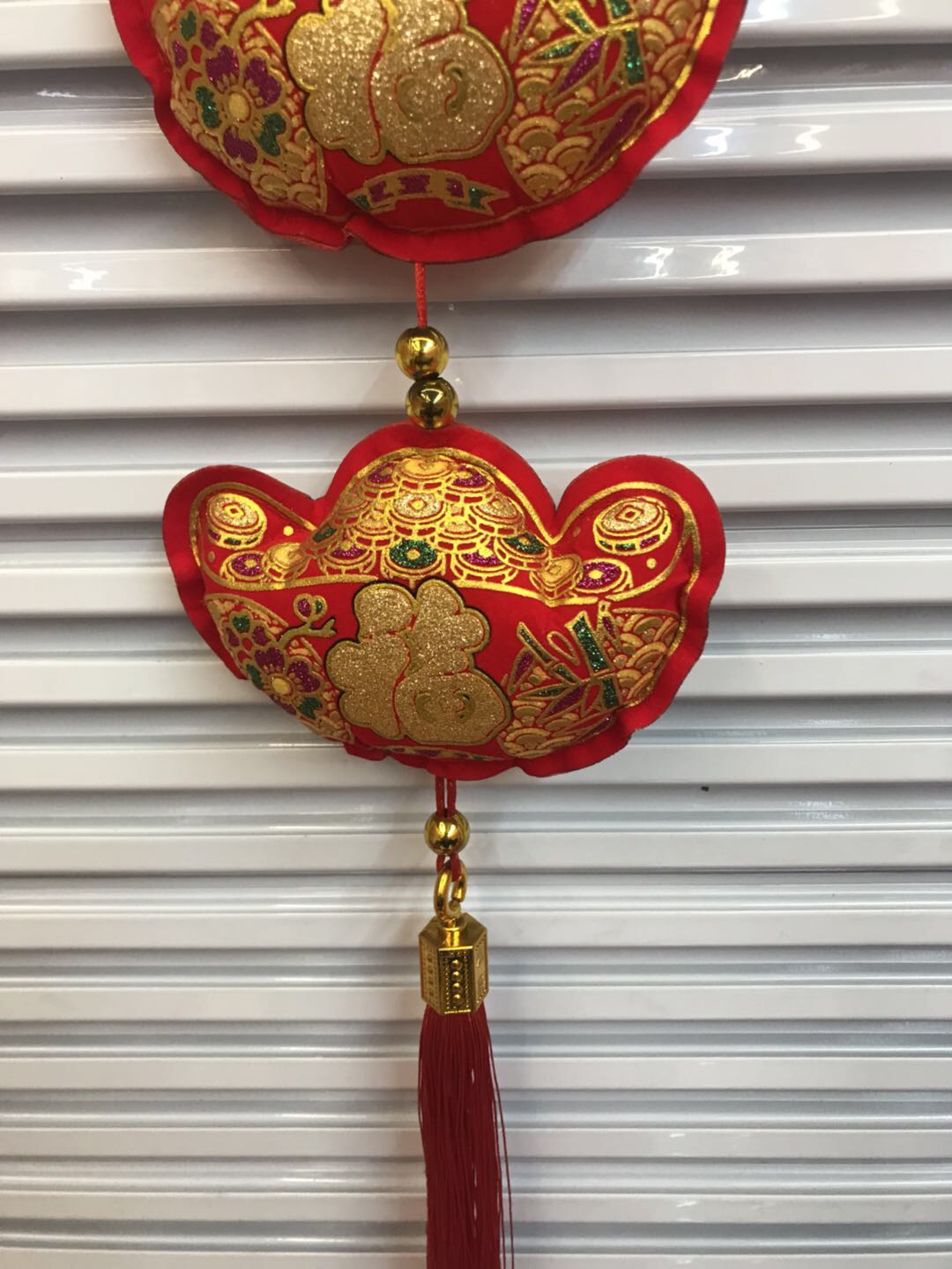 2021 Ingot Printed Five-Head Hanging String Home Festive Items Festive Wedding Items Housewarming Flannelette Specification drawing