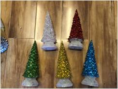 四层有底七彩灯发光树-撒粉款