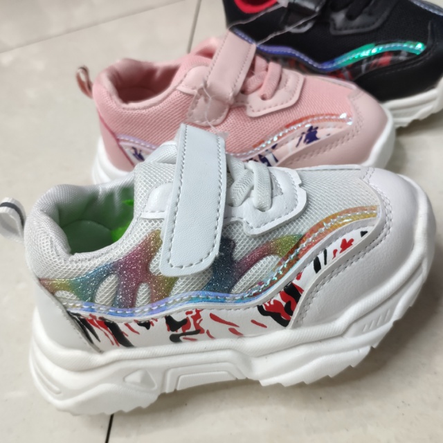 New Children's Shoes Soft Sole Breathable Mesh Fabric Boys And Girls Children's Non-Slip Sports Shoes 03 Specification drawing