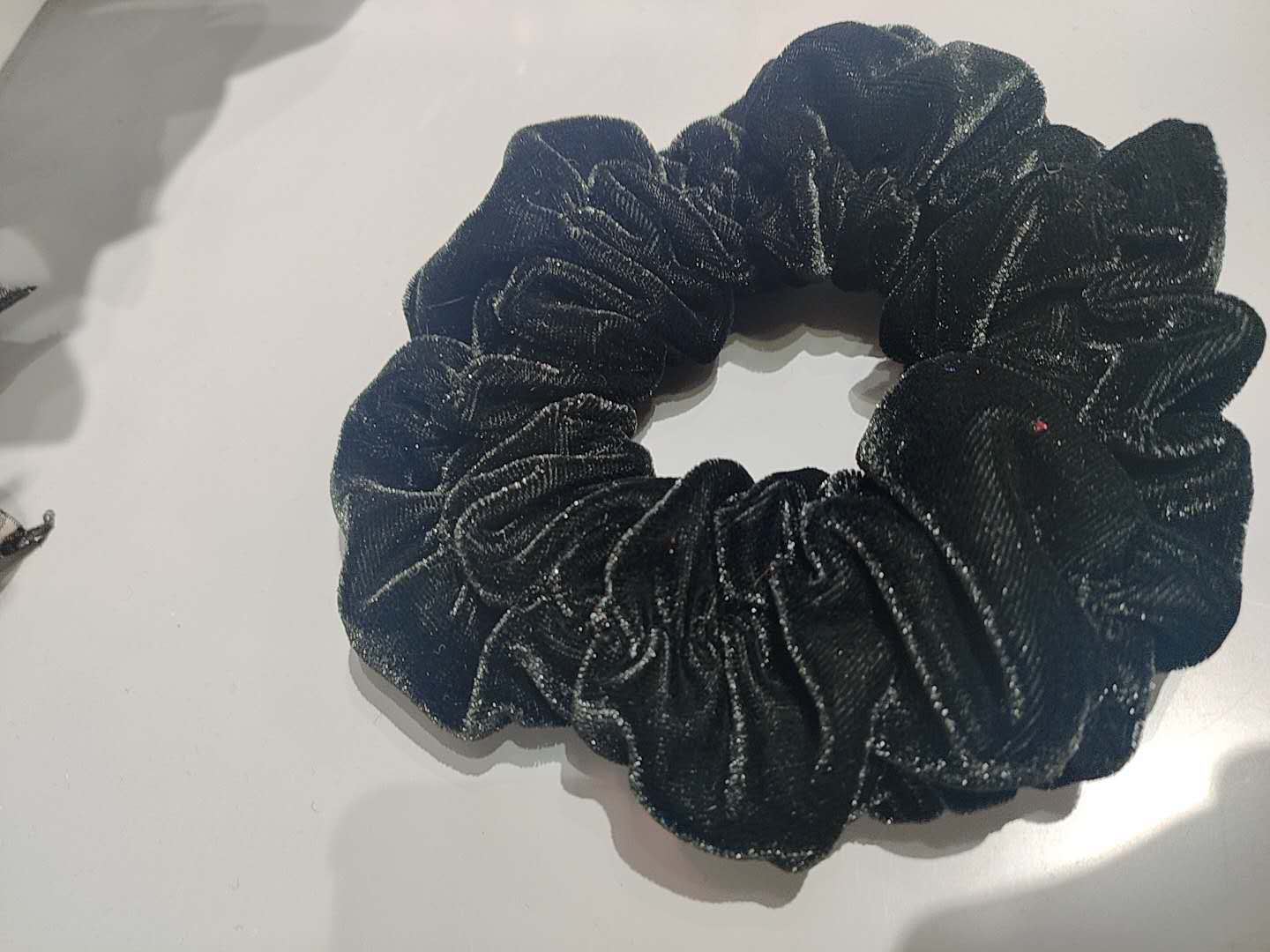 Korean-style velvet loose and tight, simple adult black pleated large intestine ring hair accessory 123 '13 pic 3