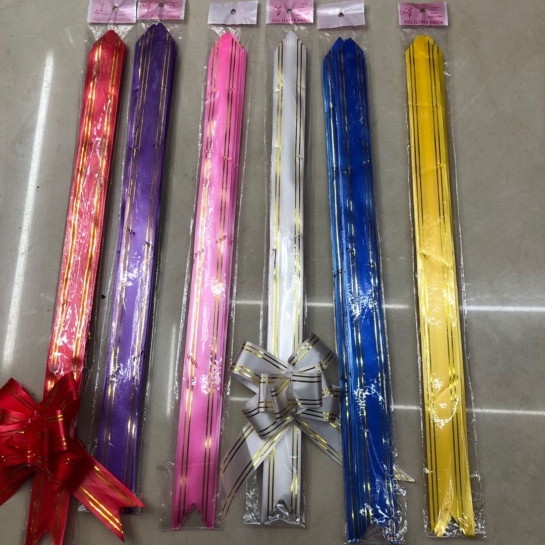 结婚布置婚车装饰车镜车拉手把手礼盒装饰拉花图