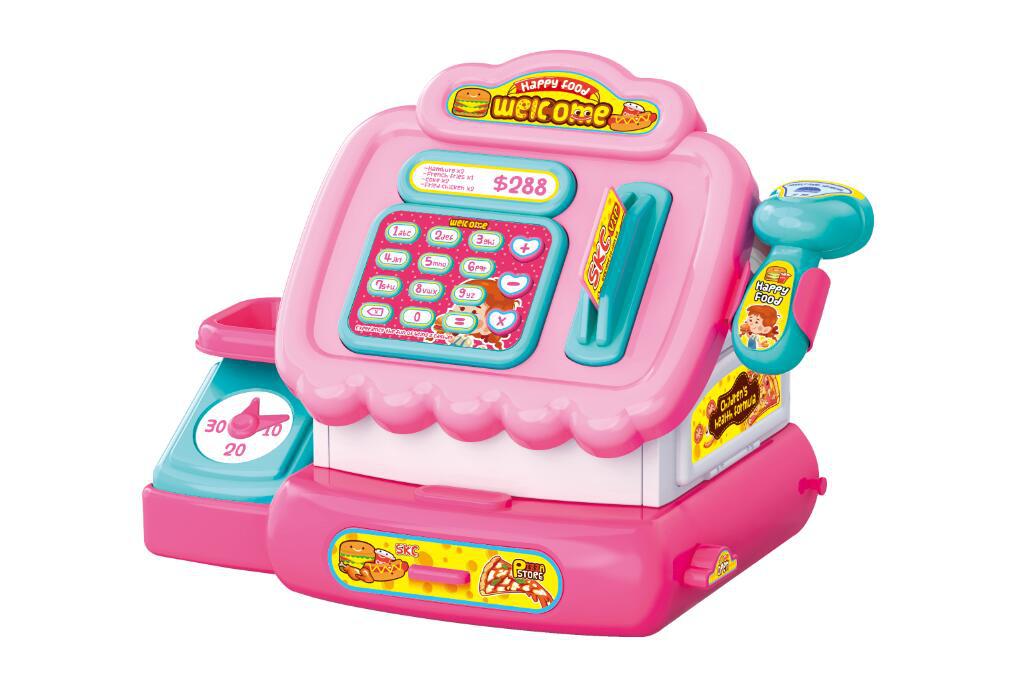 小学者收银美食屋女童过家家娃娃礼盒冰激凌屋收银台