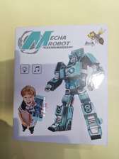 儿童机器人变形手机玩具金刚多功能电子表男孩益智早教灯光故事机青色