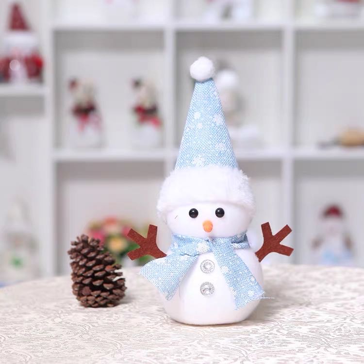 Christmas decorative items, snowman dolls, children's kindergarten Christmas gifts, cute dolls details Picture