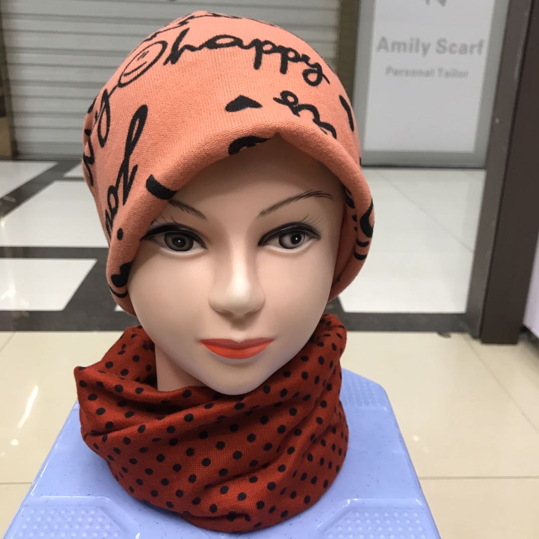 Factory Direct Sales Autumn Winter Europe And The United States Fashion Trend Two-Piece Pink Women's Bib Hat