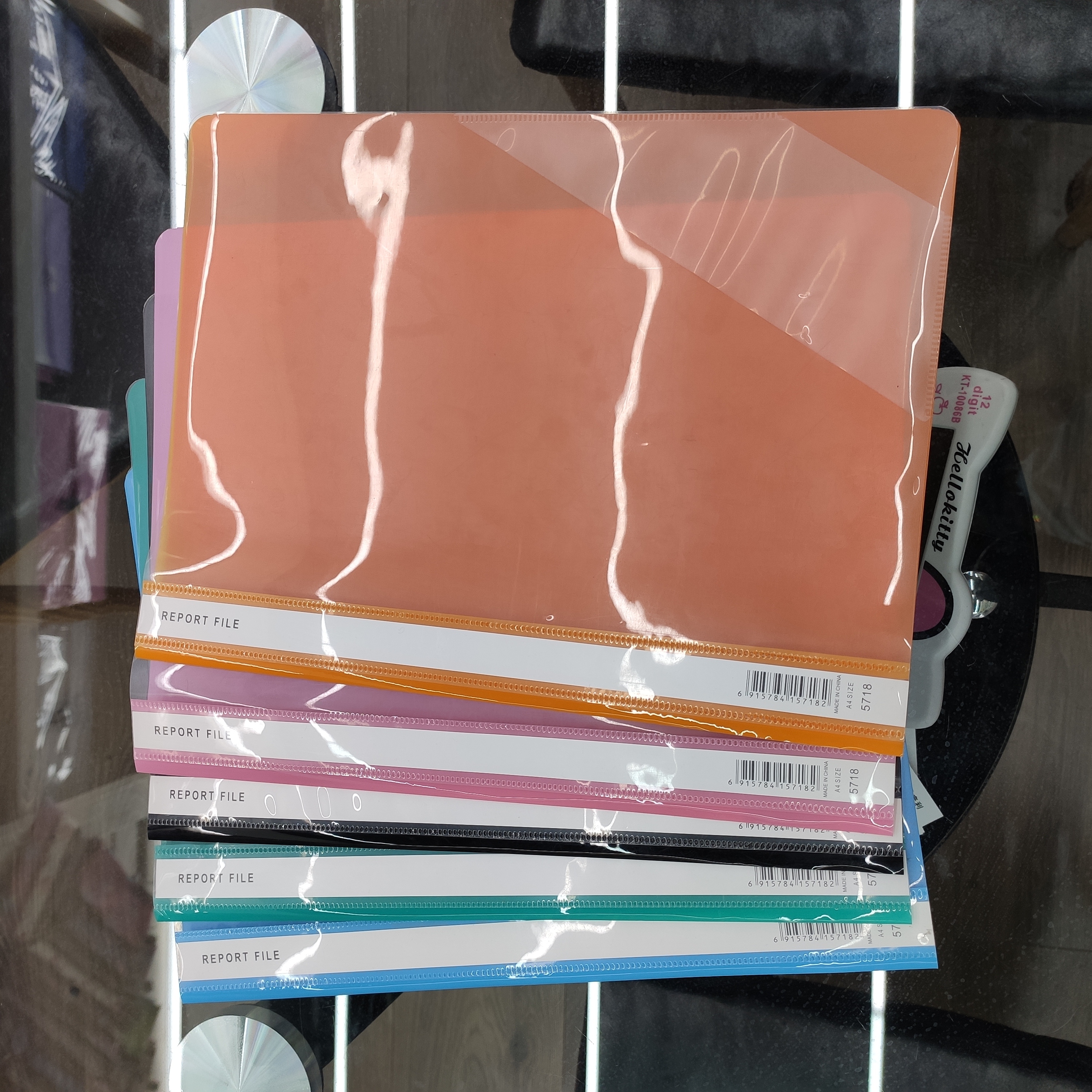Pull Rod Folder Transparent Drop Rod Round Cut Angle Pull Rod Folder For Office Use Specification drawing