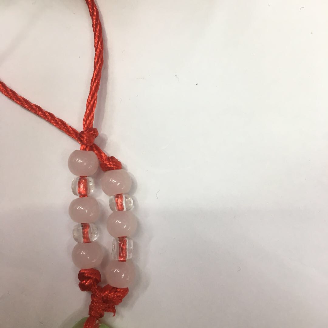 纯铜翡翠保平安佛教红绳吊坠饰品挂件细节图