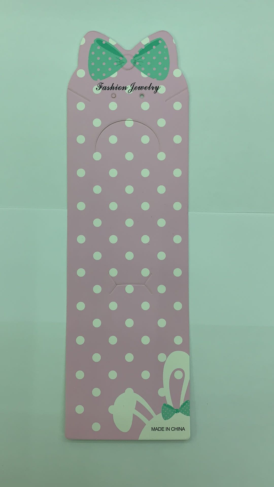 6.5cm*22cm精美粉色蝴蝶结儿童套装卡片饰品包装卡纸