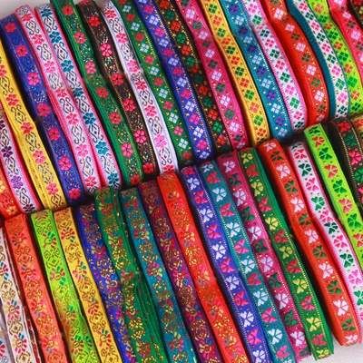 1Cm Wide Ethnic Performance Costume Ancient Costume Ethnic Style Lace Lace Webbing Accessories Skirt Diy Decorative Edge