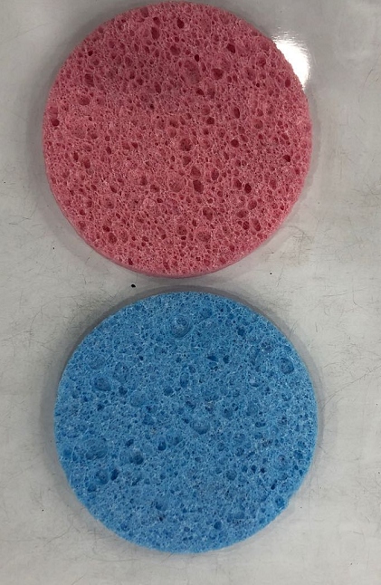 Wood pulp cotton cleaning sponge, skin-friendly cleansing wood pulp sponge Specification image