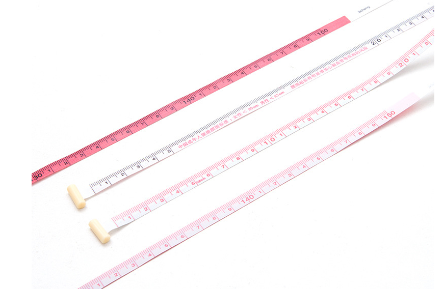 健康测量腰围尺迷你双面刻度小卷尺按钮式自动伸缩卷尺