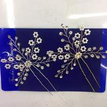 Elegant hand pin hair comb small hair hairpin bridal headwear rhinestone pearl comb bridesmaid hair pin