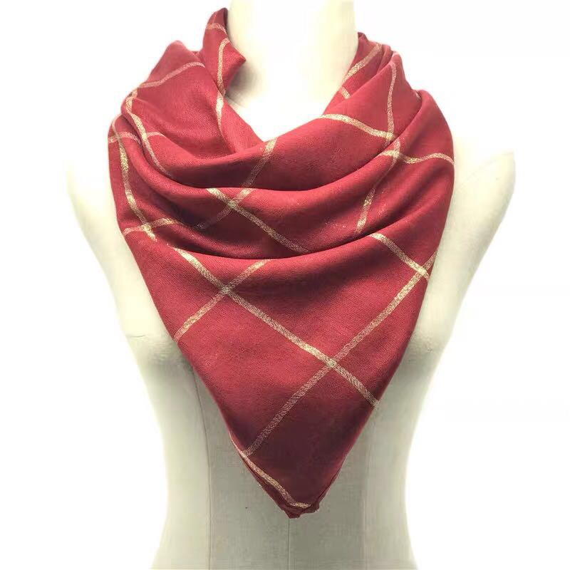 Arab Hui Scarf Simple Plaid Muslim Scarf