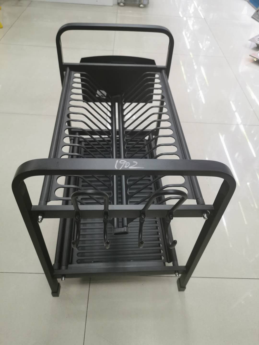 黑色带筷筒碗架厨房家用置物架餐具碗碟架产品图