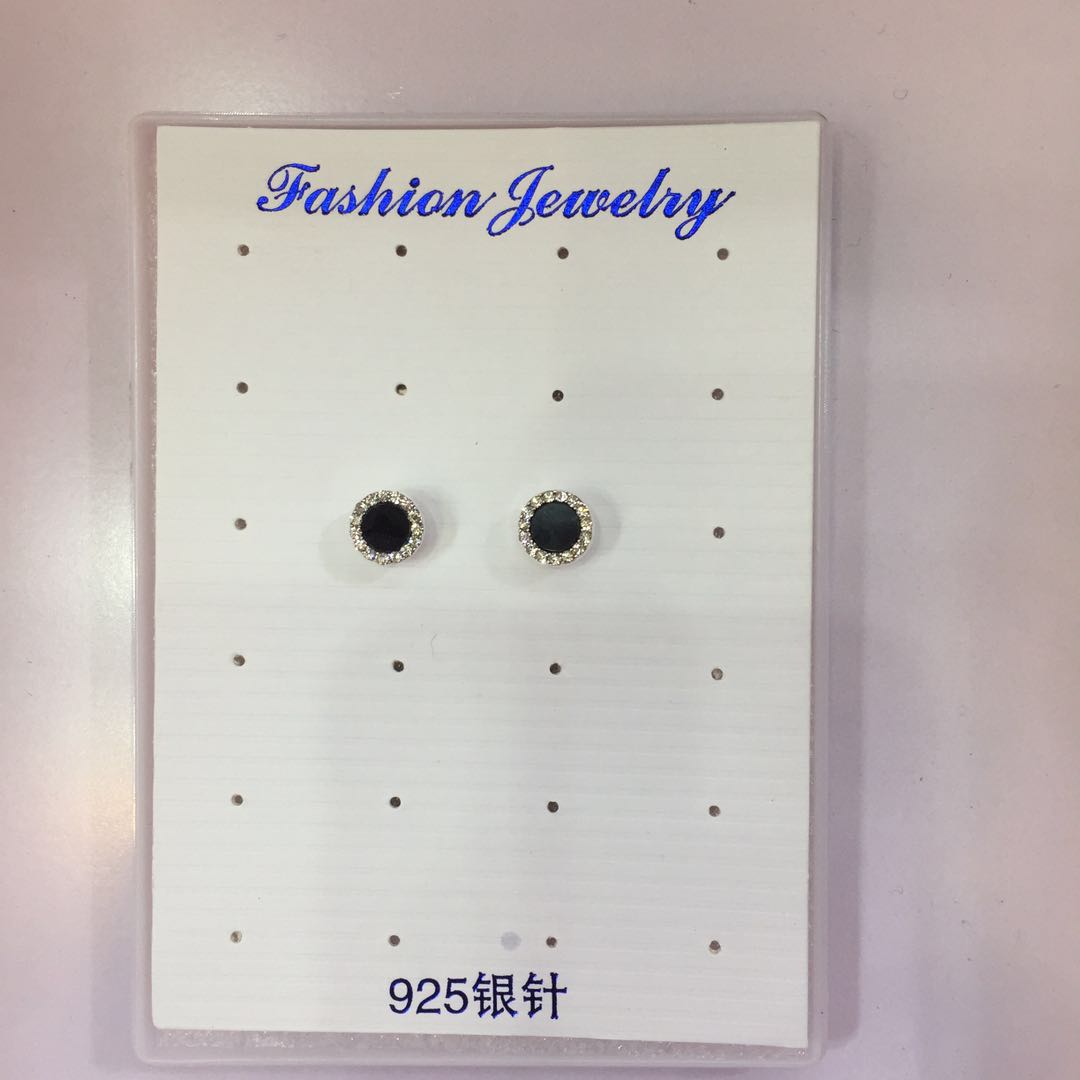 Simple and versatile earrings, Korean internet-famous stud earrings, earrings and pendants, sheet metal silver needle stud earrings details Picture