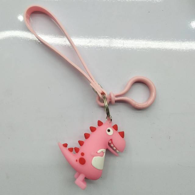 Cartoon PVC dinosaur children colorful fashion keychain pendant accessories thumbnail