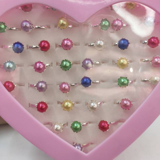 儿童戒指公主儿童水晶宝石戒指女孩可爱卡通饰品礼盒女童公主戒指