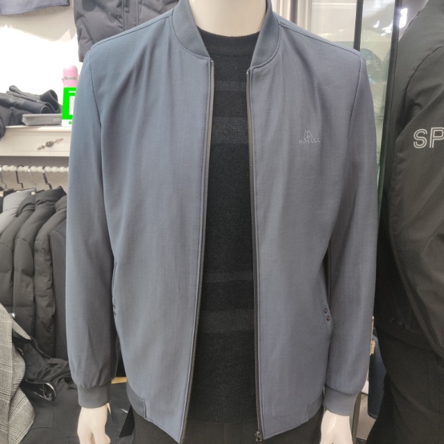 Spring new style coat, stand-up collar jacket, men's embroidered middle-aged casual dad outfit