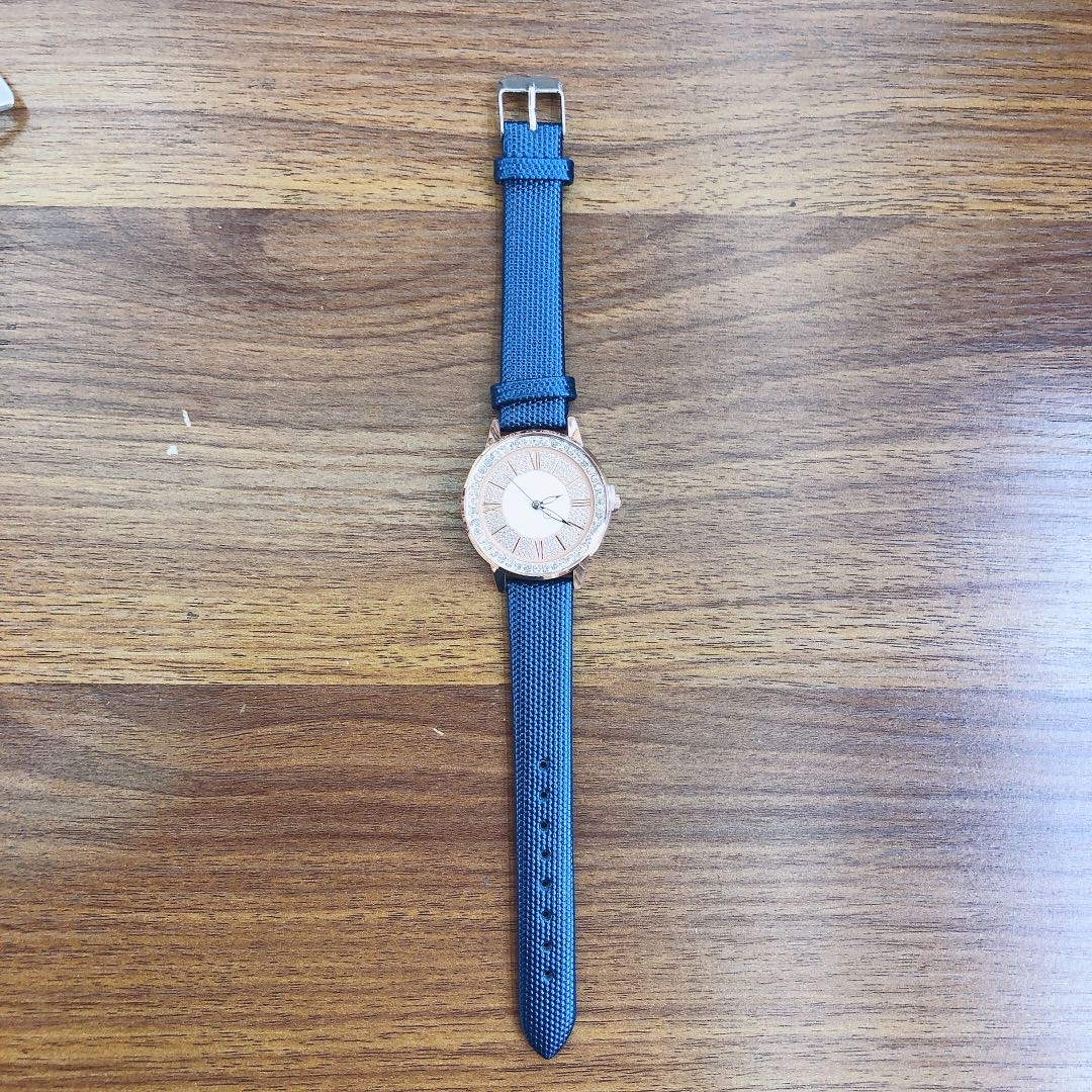 蓝色手表女高中学生潮流电子机械石英女士正品霸气防水黑科技女表