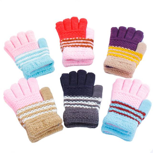 Children's gloves, colorful cashmere magic gloves, thick and warm gloves for cute kids