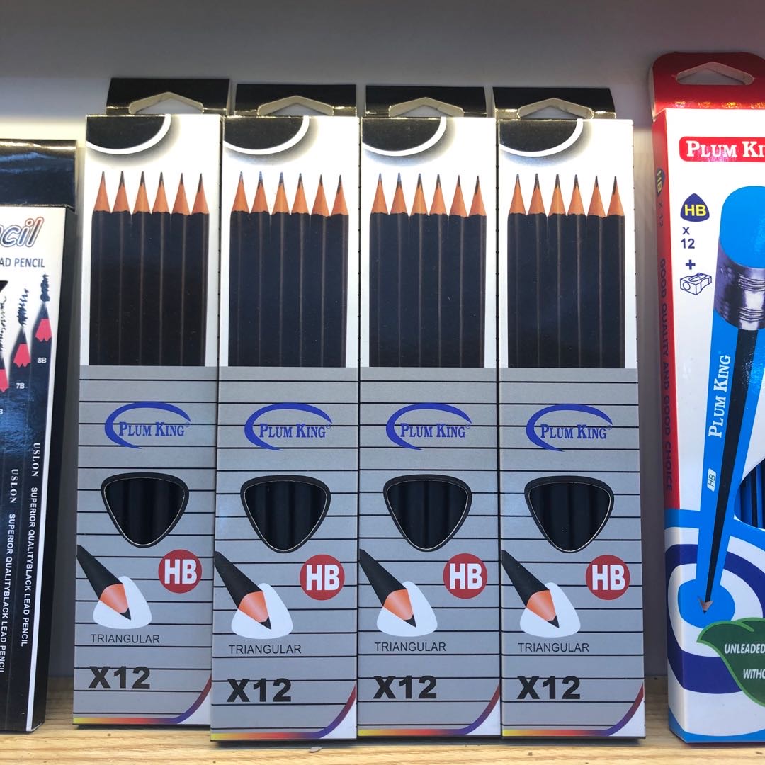 原木六角木杆HB铅笔带橡皮小学生2B写字铅笔