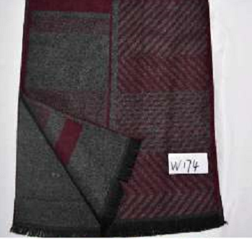 Men's Fashion Trend All-In-One Warm Cashmere Scarf With Woolen Edge Specification drawing