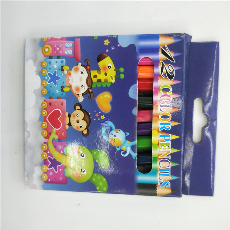 12色3.5英寸彩色绘画笔学习用品铅笔