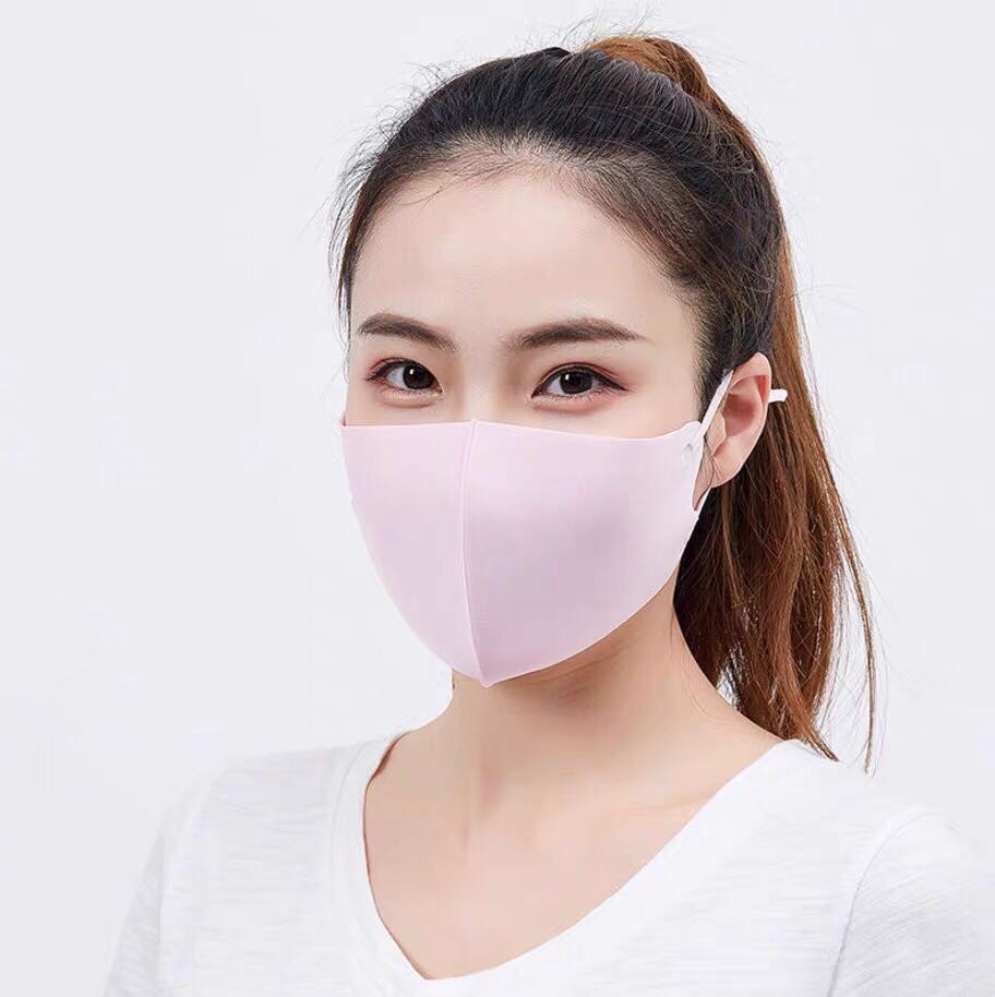 Summer UV protection mask, outdoor sun protection, breathable thin ice silk face mask, dust-proof, breathable and sunshade