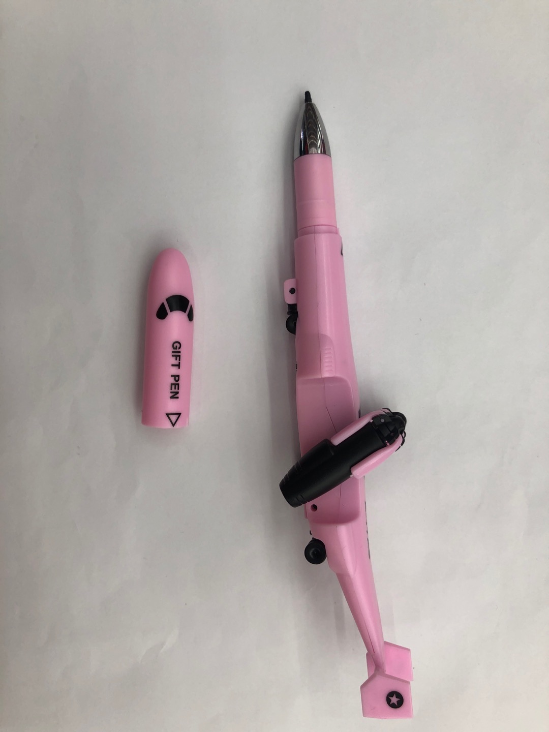 Wholesale of cute cartoon aircraft-shaped plastic thick bucket ballpoint pens from the manufacturer Specification image