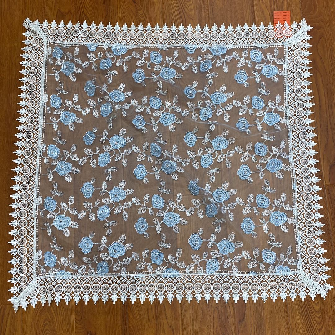 Computer-embroidered lace tablecloth 85*85