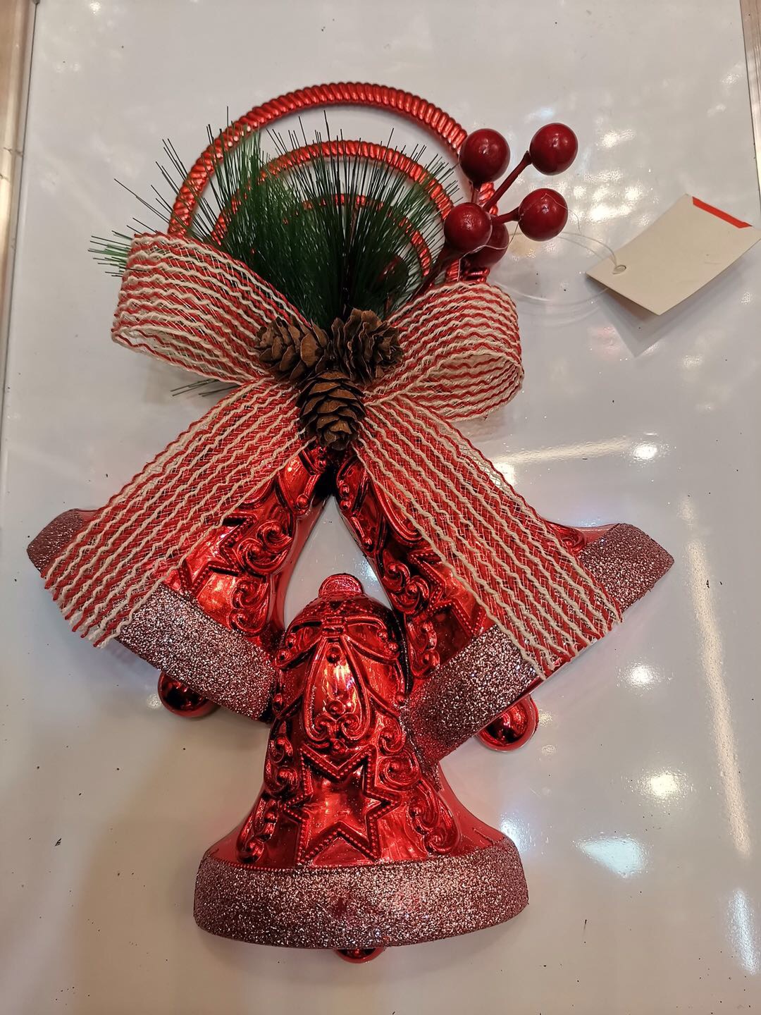 Donghuang Christmas tree pendants, three plastic clock pendants, Christmas daily necessities