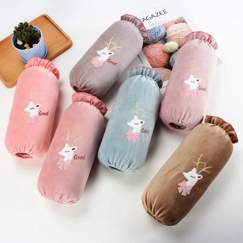 秋冬款可爱女护袖学生套袖长款工作袖套卡通韩版袖头袖筒