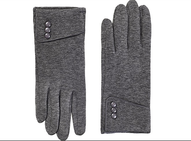 Full-finger touch screen driving gloves, anti-slip gloves, women's winter warmth with fleece, ladylike style for cycling