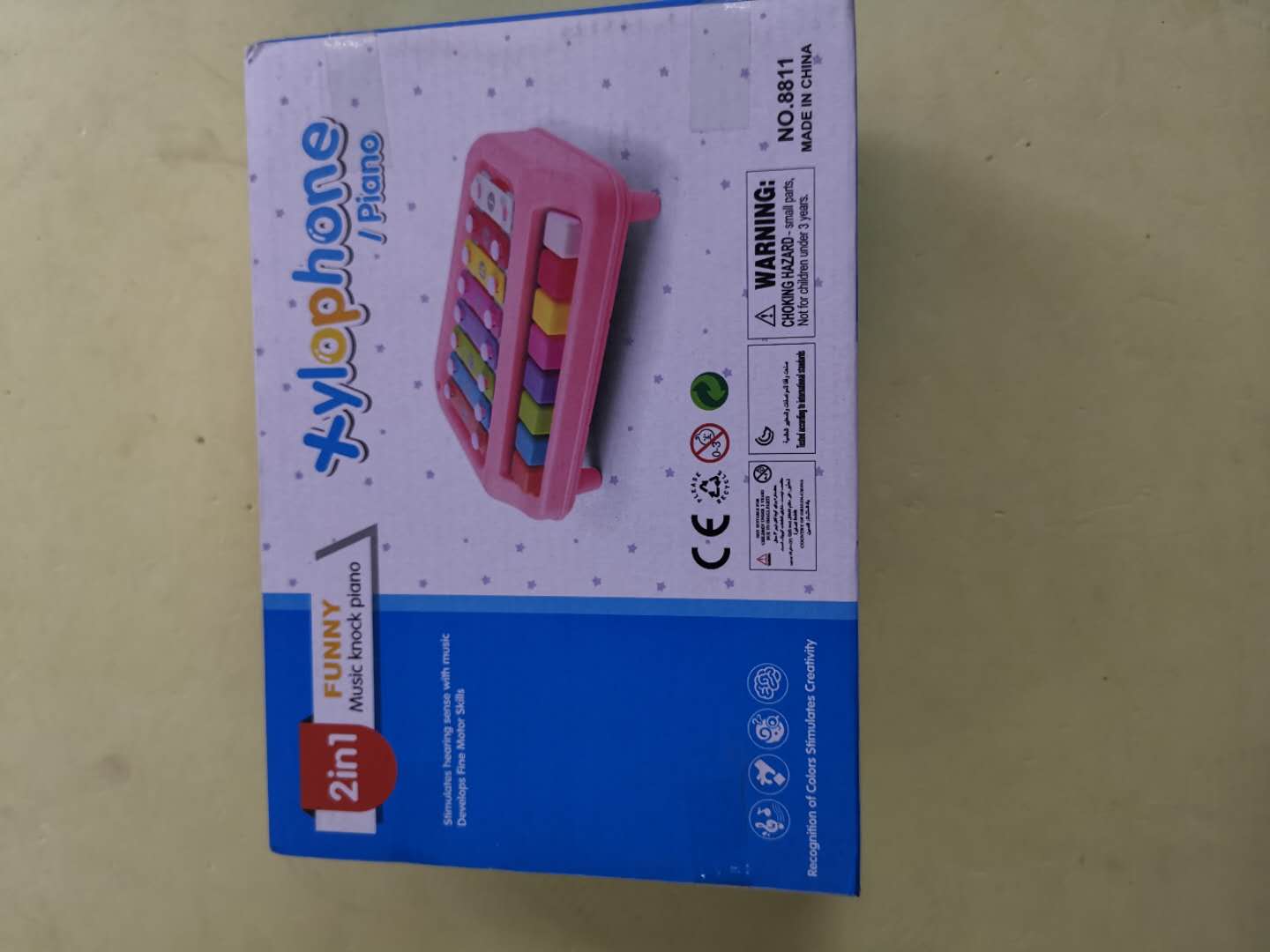 Toys for children aged 0-1, eight-tone piano, and two-piece toys for babies aged 0-3, playing the piano with one hand details Picture