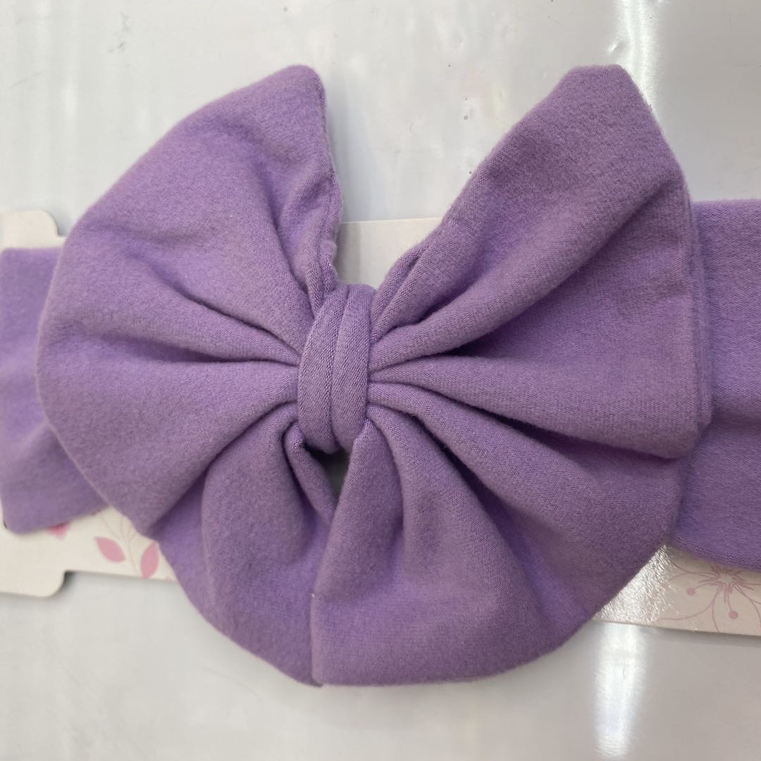 热销爆款简约儿童婴儿绒布百搭大号蝴蝶结发带产品图