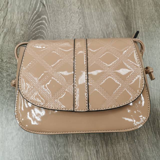 Classic plaid cross-body bag Single shoulder bag shiny leather PU small bag for ladies thumbnail