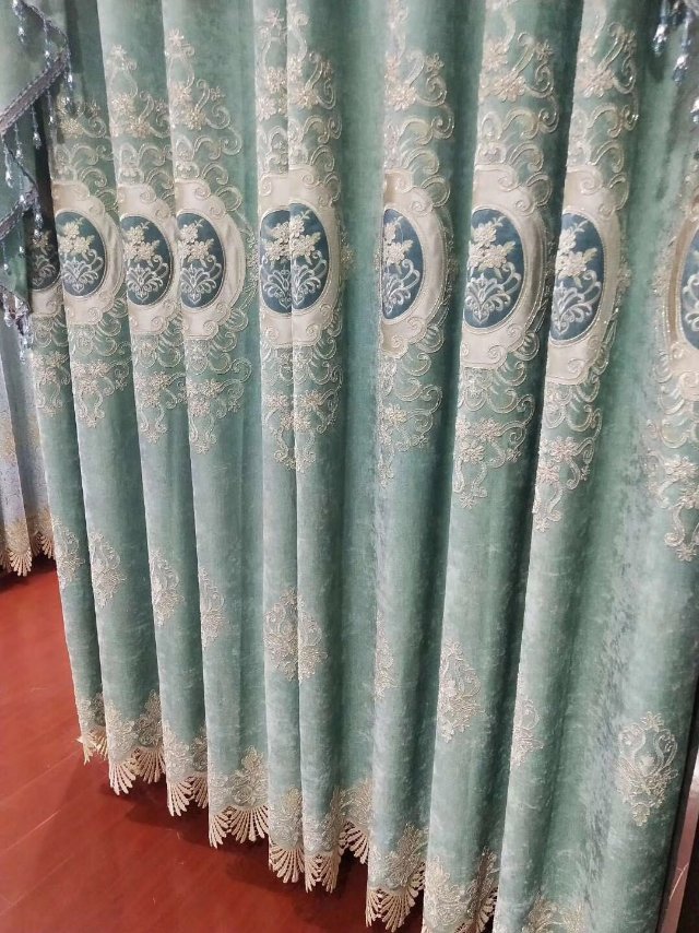 Curtain Fabric Close-up Showing Density and Texture