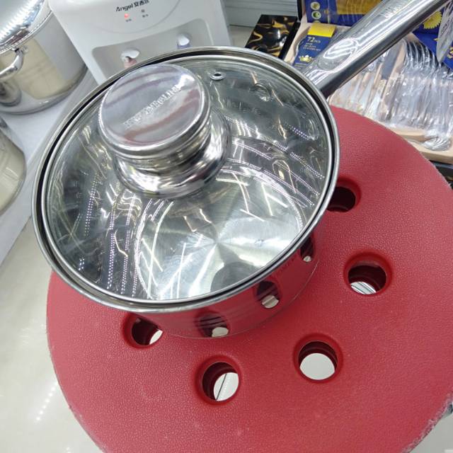 Stainless steel milk pot, baby food pot, household soup pot, infant stewing hot milk pot, induction cooker, gas