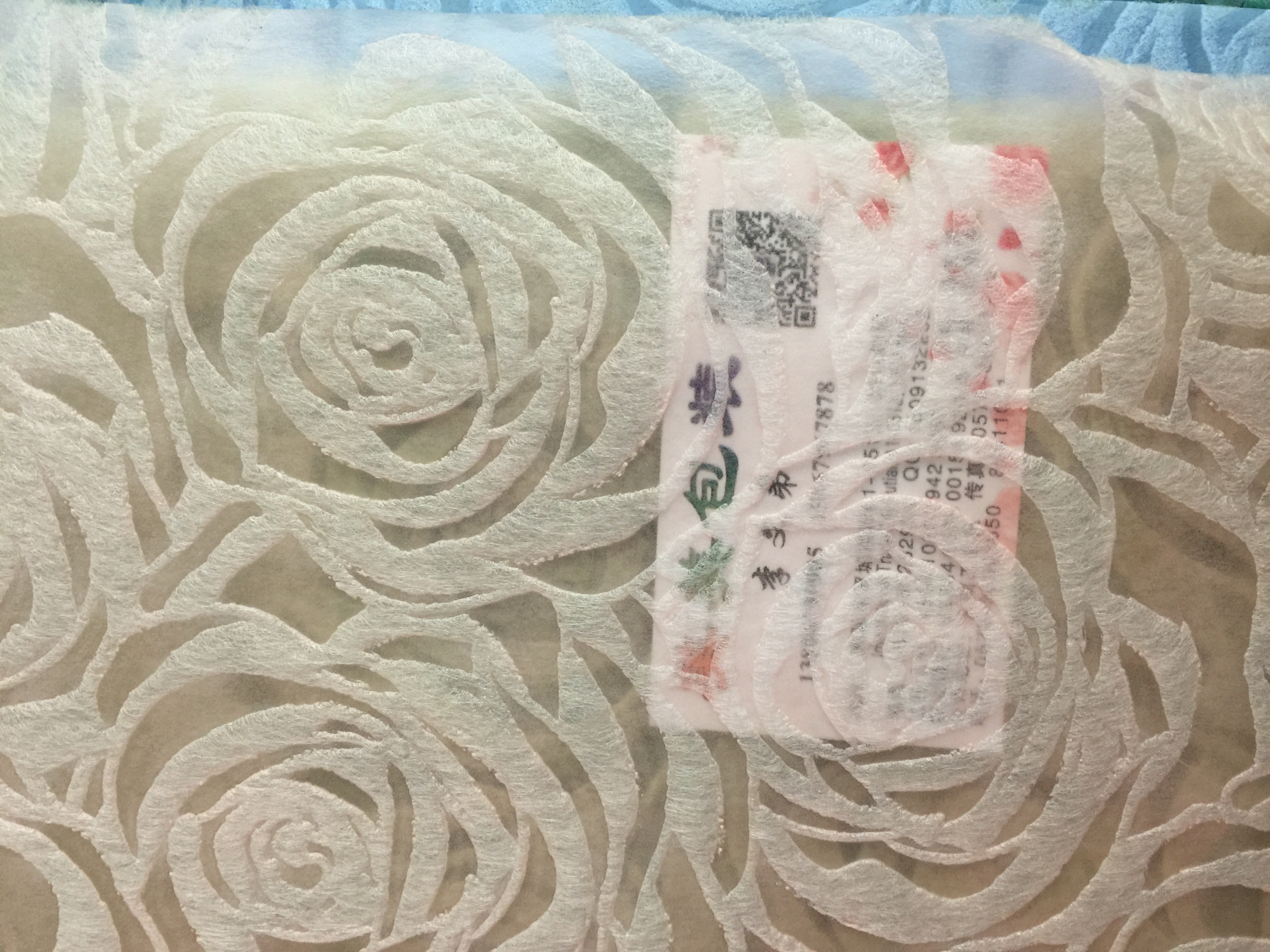 无纺布 浮影中玫瑰鲜花 干花 包装纸 可散批细节图