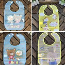 Baby waterproof bib, infant and toddler waterproof cover, EVA semi-transparent vest style, back buckle