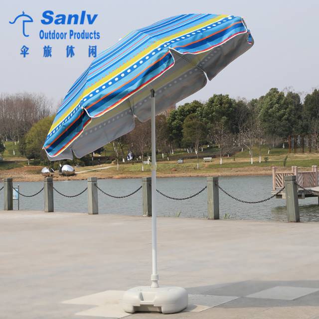 2m涤纶条纹沙滩伞细节图