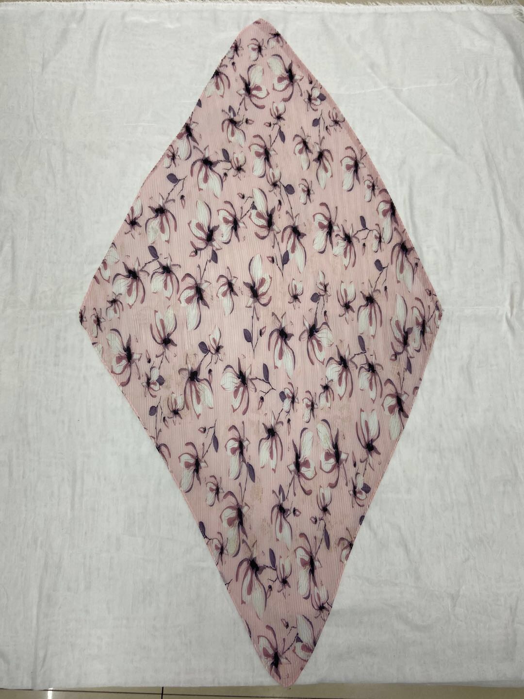 South Korea Dongdaemun Chiffon Printed Small Square Scarf Crimped Scarf For Women details Picture