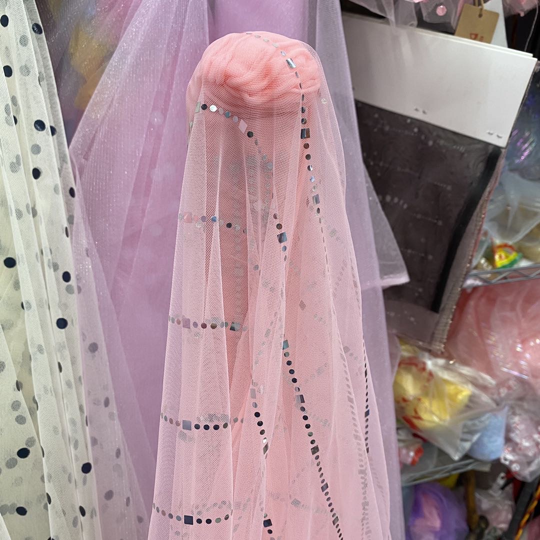 厂家直销40D软网纱婚纱网涤纶网布加密六角网蚊帐布36A网眼布现货