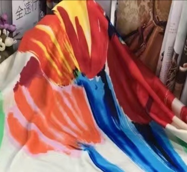 Thin Soft Georgette Solid Color Sky Scarf New Monochrome Ladies Everything Scarf Women details Picture