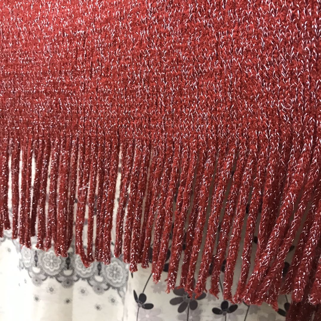 Manufacturers Direct Sales Autumn And Winter Europe And The United States Fashion Trend New Acrylic Red Women's Shawls Specification drawing