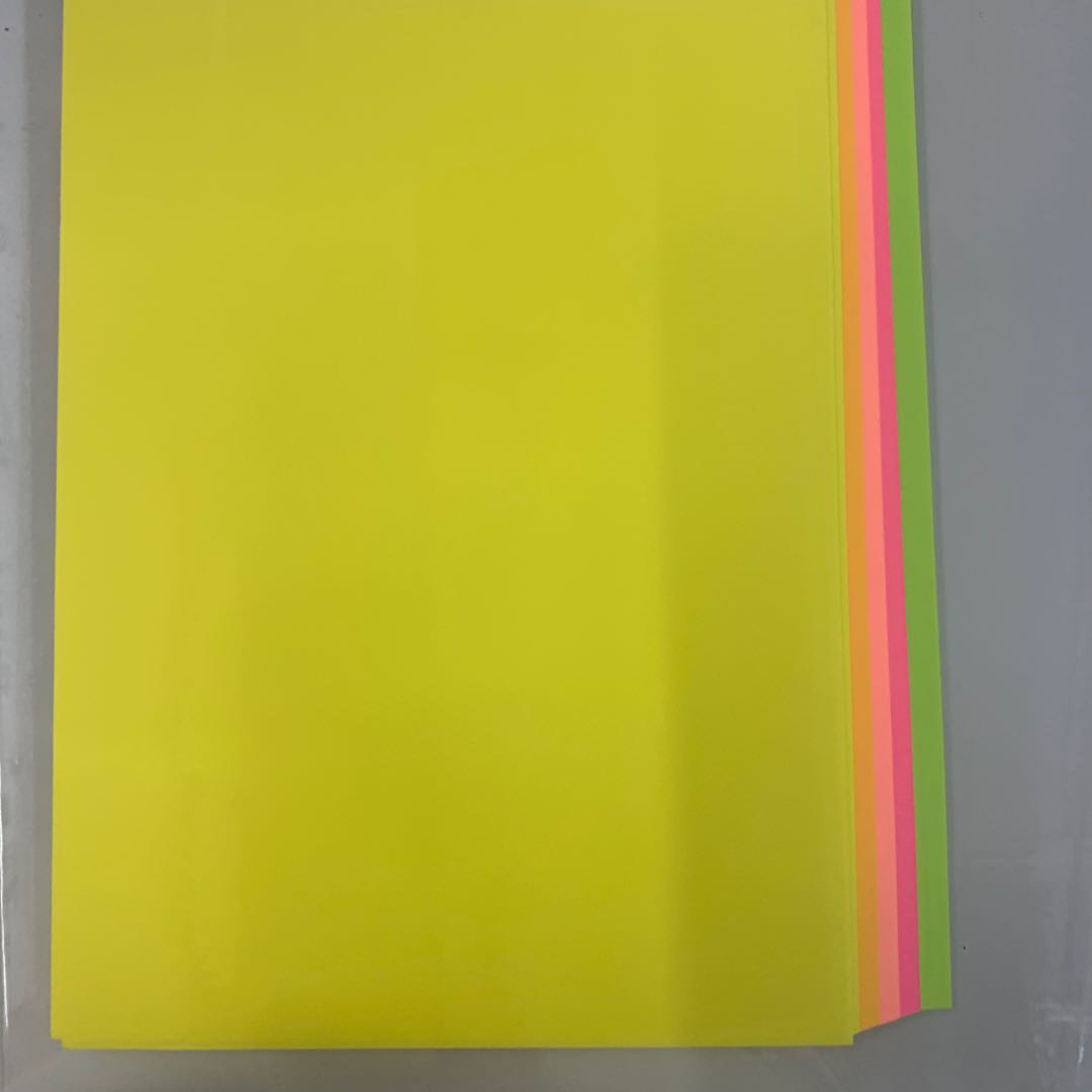 Fuxin Paper Products, Stationery, Culture, Office A4 fluorescent paper, color printing paper, children's handmade origami, 100 sheets per pack details Picture