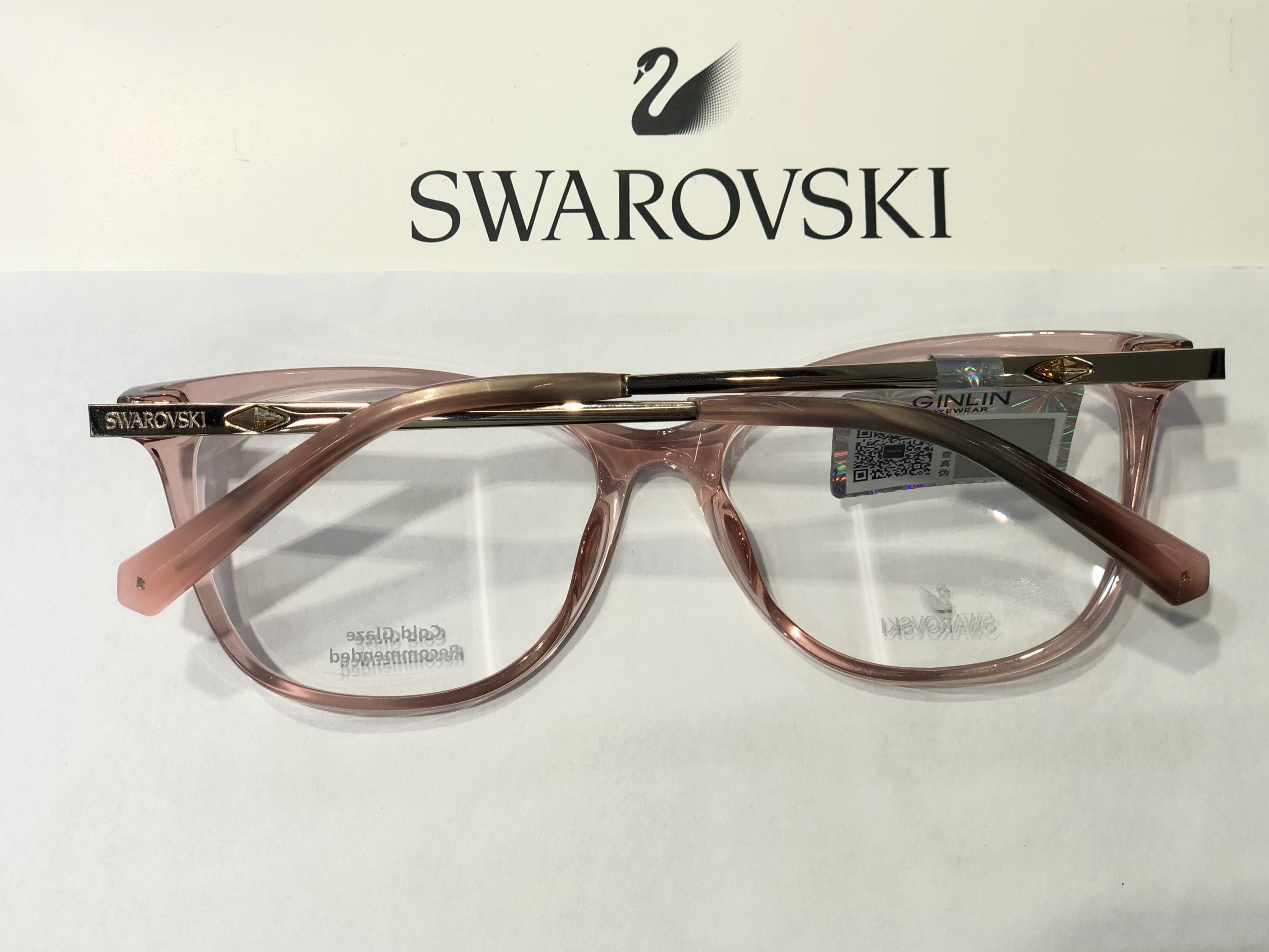 SWAROVSKI swarovski premium miopia montura espejo plano perfil bajo marco completo espejo con ajuste suave sk5284 details Picture