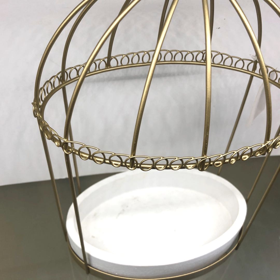 鸟笼金属摆件美式简约古典软装饰品样板间书房客厅门装饰品细节图