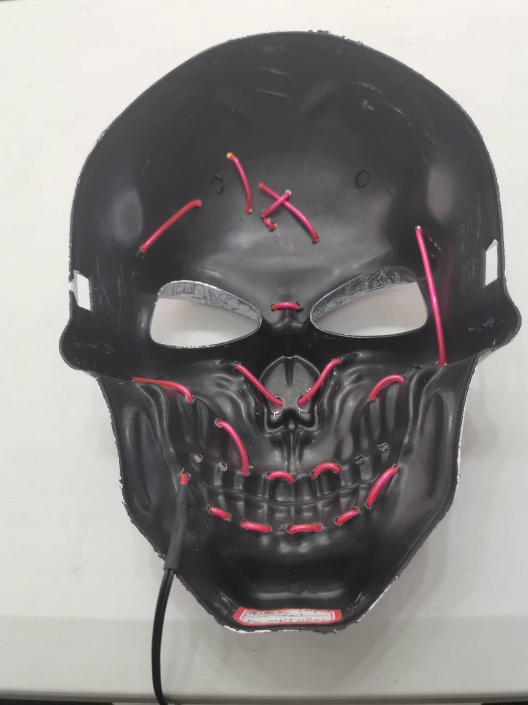 骷髅面具夜晚发光脸罩冷光线道具鬼脸装扮派对细节图